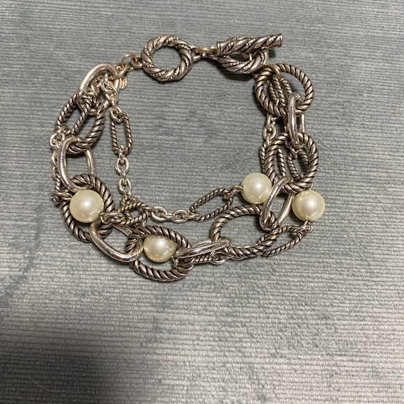 Premier Designs | Jewelry | Vintage Premier Design Silver Chain Pearl ...